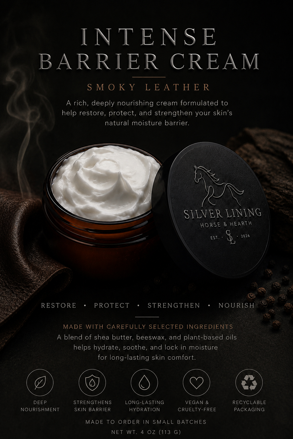 Smokey Leather Intense Barrier Cream